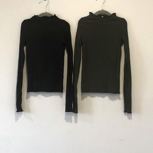 Rylee + Cru Ribbed Girls Long Sleeve Tee bundle of 2